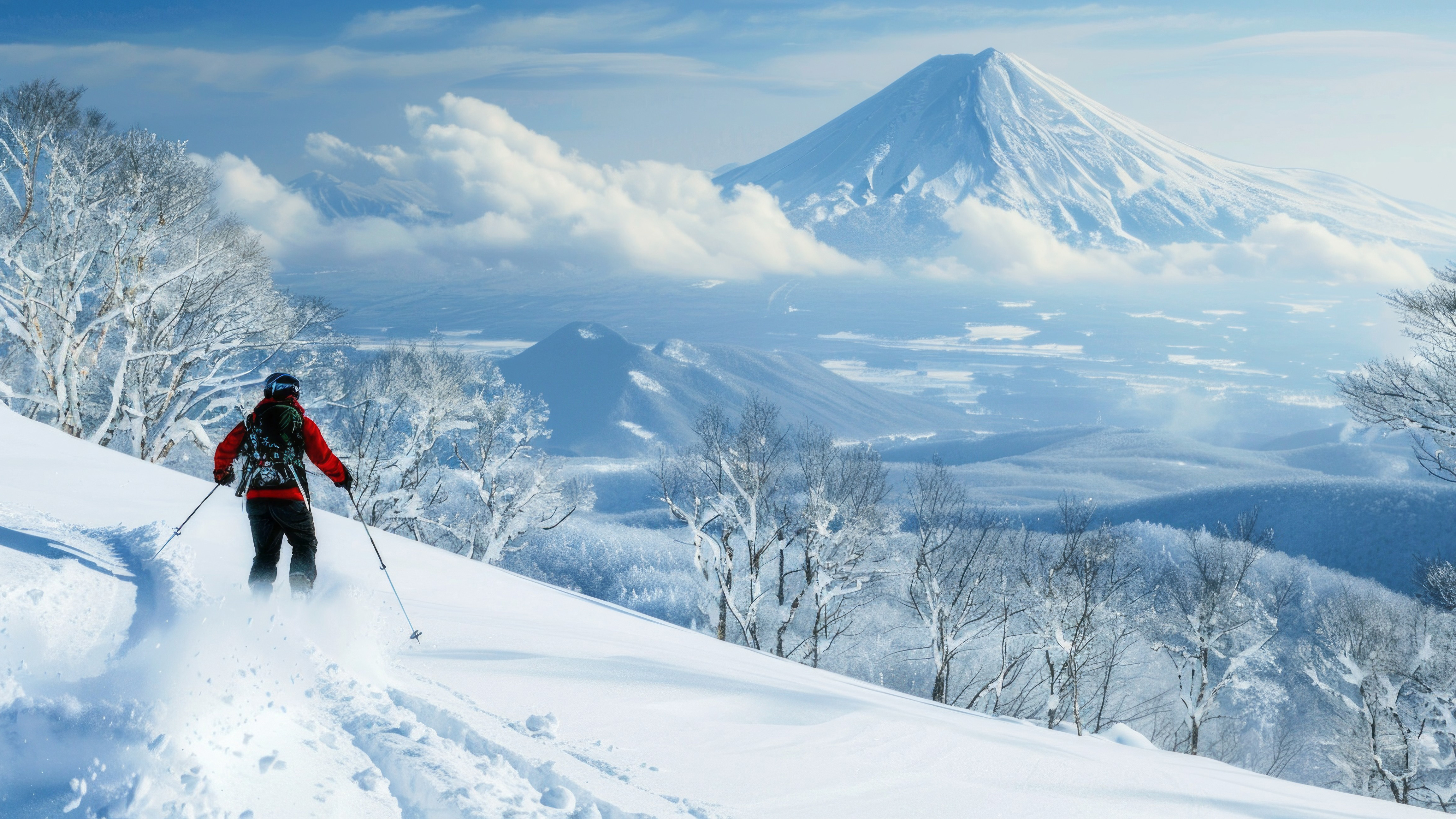 Niseko ski area with Mount Yotei